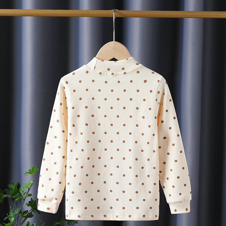 Mädchen Langarmshirt mit niedlichen Punkten und charmantem Applikationsdetail Echo Archiv