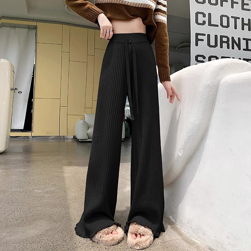 Damen Weit geschnittene Rippstrick-Hose Echo Archiv