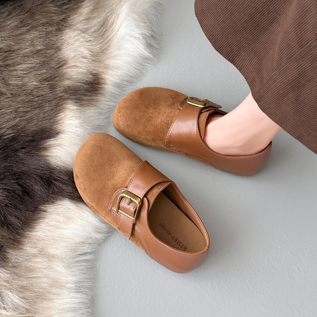 Damen Bequeme Clogs mit dekorativem Riemen Echo Archiv