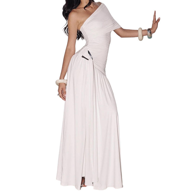 Damen Elegantes Wickelkleid mit asymmetrischem Schnitt und Rüschendetails Echo Archiv