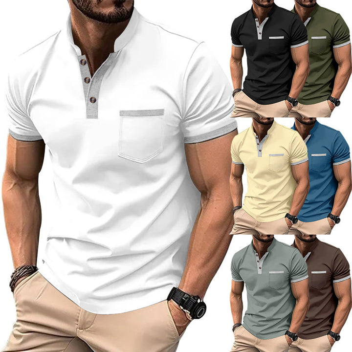 Herren Poloshirt mit Knopfleiste und Brusttasche Echoarchiv