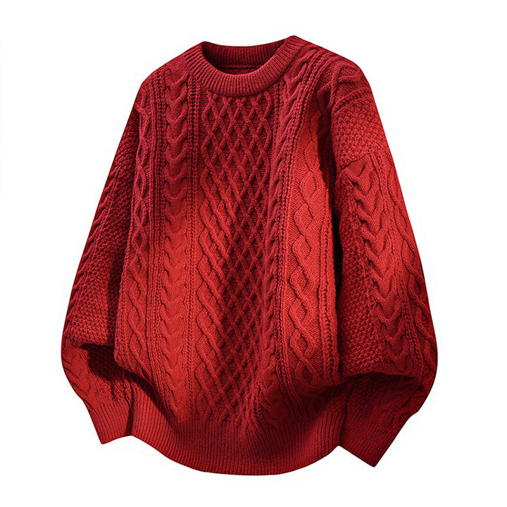 Damen Grobstrickpullover mit Zopfmuster Echoarchiv
