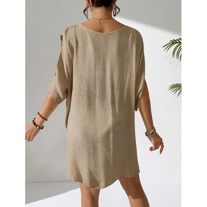 Damen Kaftan mit tiefem V-Ausschnitt und zurückgezogenem Design Echo Archiv