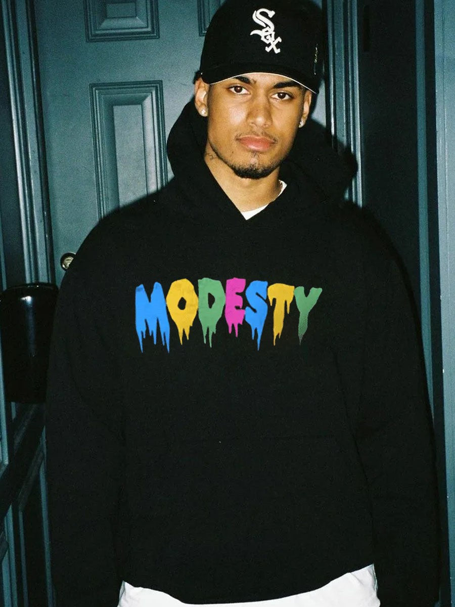 Herren Hoodie mit künstlerischem Farbverlauf und lässigem Schnitt Echoarchiv