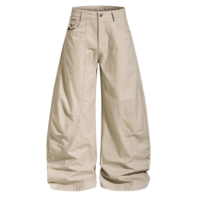 Damen Weite Culotte‑Hose mit hohem Bund, Taschen‑Details und markanten Teilungsnähten Echoarchiv