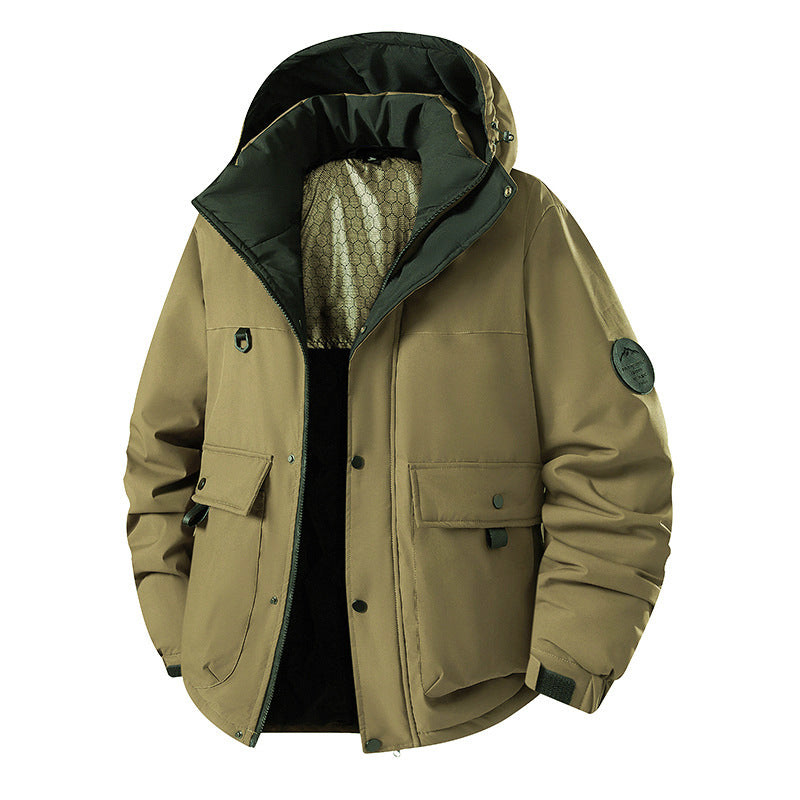 Herren Isolierter Urban-Parka mit Stehkragen und verdeckter Kapuze Echoarchiv