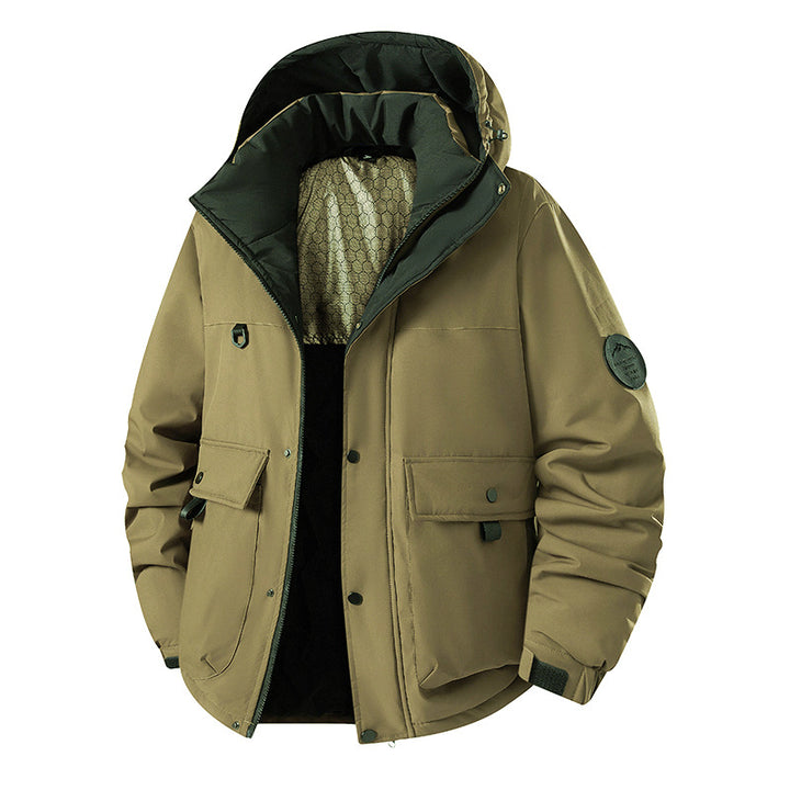 Herren Isolierter Urban-Parka mit Stehkragen und verdeckter Kapuze Echoarchiv