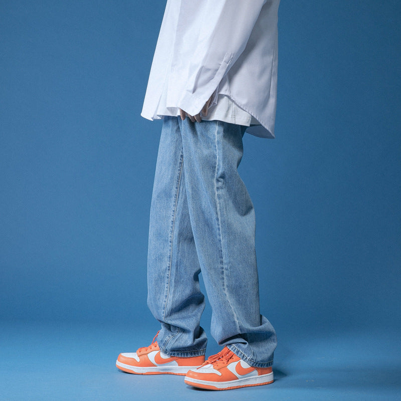 Herren lockere Denim-JEchoarchivns im Vintage-Stil mit hoher Taille Echoarchiv