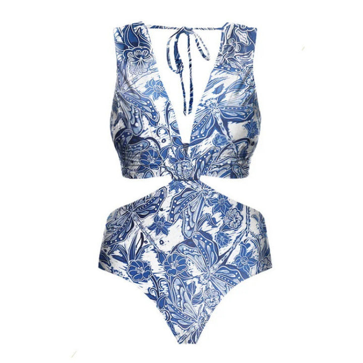 Damen Badeanzug-Set mit elegantem Wickelrock und modischem Floral-Design Echo Archiv