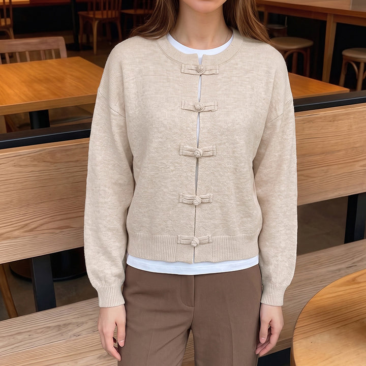 Damen Elegante Strickjacke mit Knopfdetails Echo Archiv