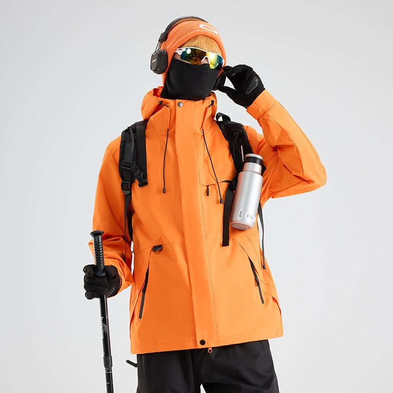 Herren Wasserdichte und atmungsaktive Ski‑ und Snowboardjacke mit Kapuze, Multi‑Taschen & Thermoversiegelung Echoarchiv