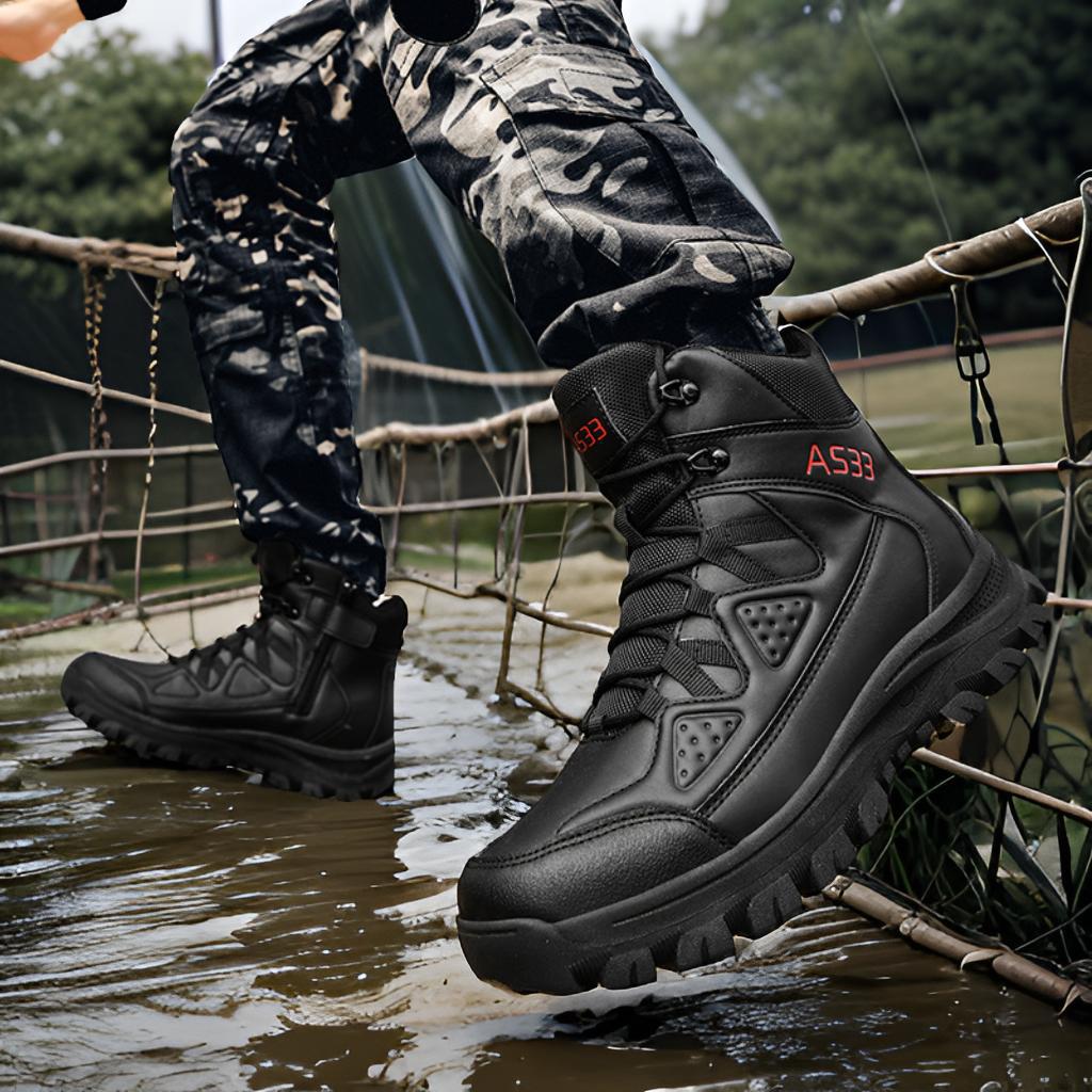 Herren wasserdichte Sicherheitsstiefel mit rutschfester Sohle und atmungsaktiver Membran Echoarchiv