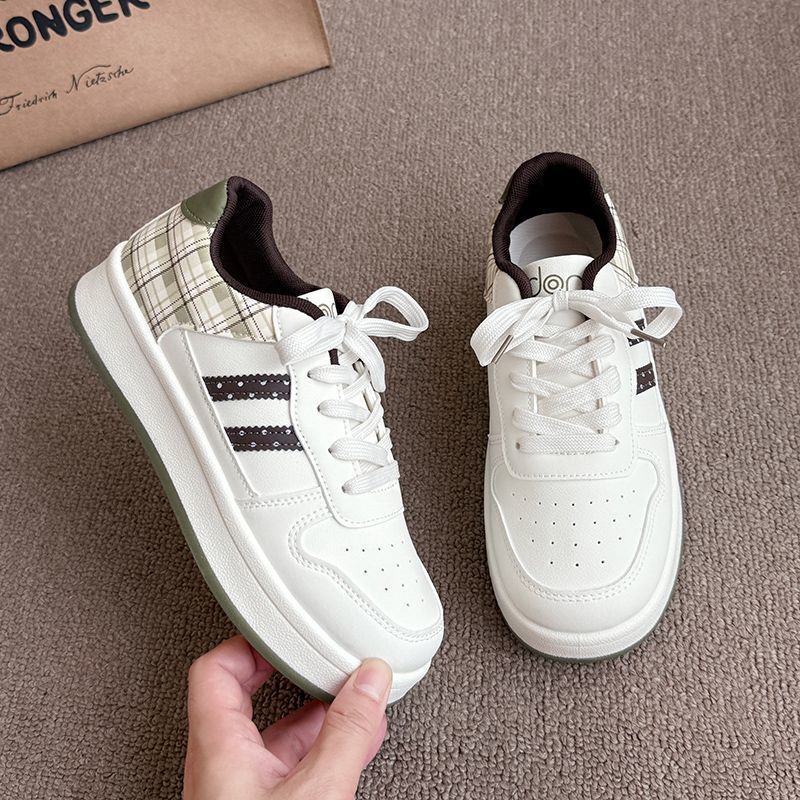 Damen modische Sneakers mit kariertem Einsätzen und gepolsterter Sohle Echo Archiv