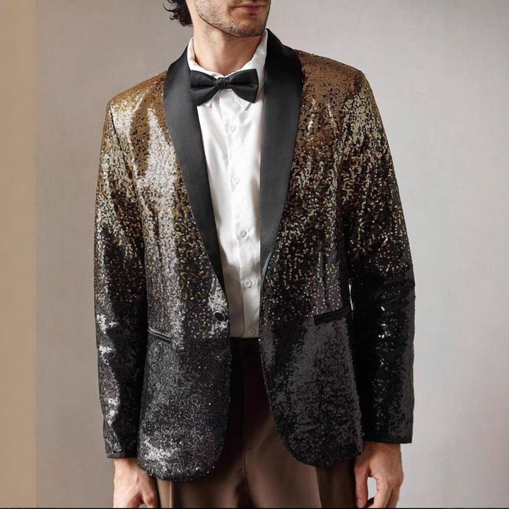 Herren schimmernder Paillettenblazer Echoarchiv