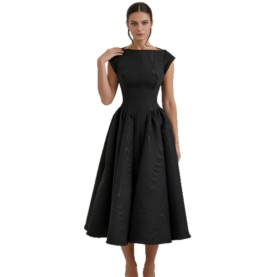 Damen Elegantes A-Linien Kleid mit breitem Saum und tailliertem Oberteil Echo Archiv