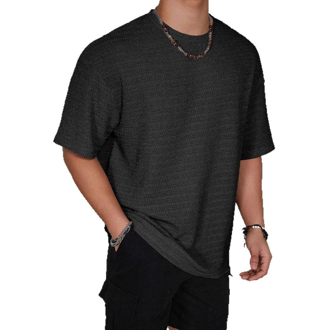 Herren lässiges Struktur-T-Shirt Echoarchiv