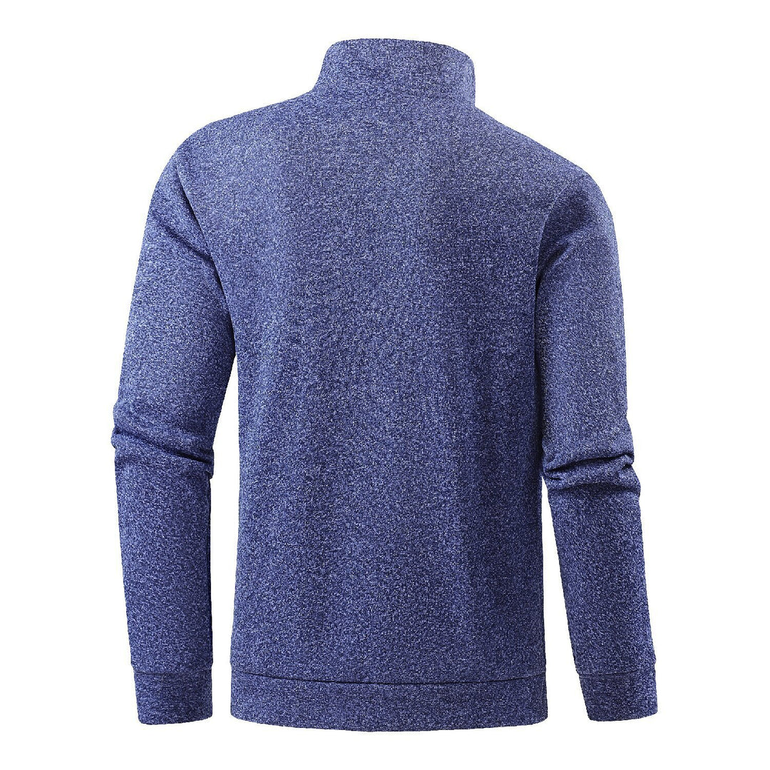 Herren Hochkragen Fleece-Pullover mit Reißverschluss Echoarchiv
