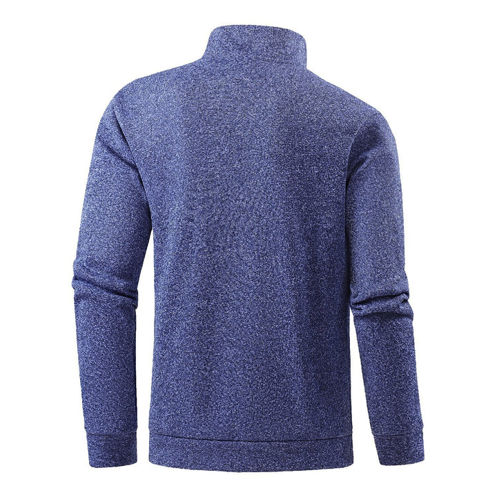 Herren Hochkragen Fleece-Pullover mit Reißverschluss Echoarchiv