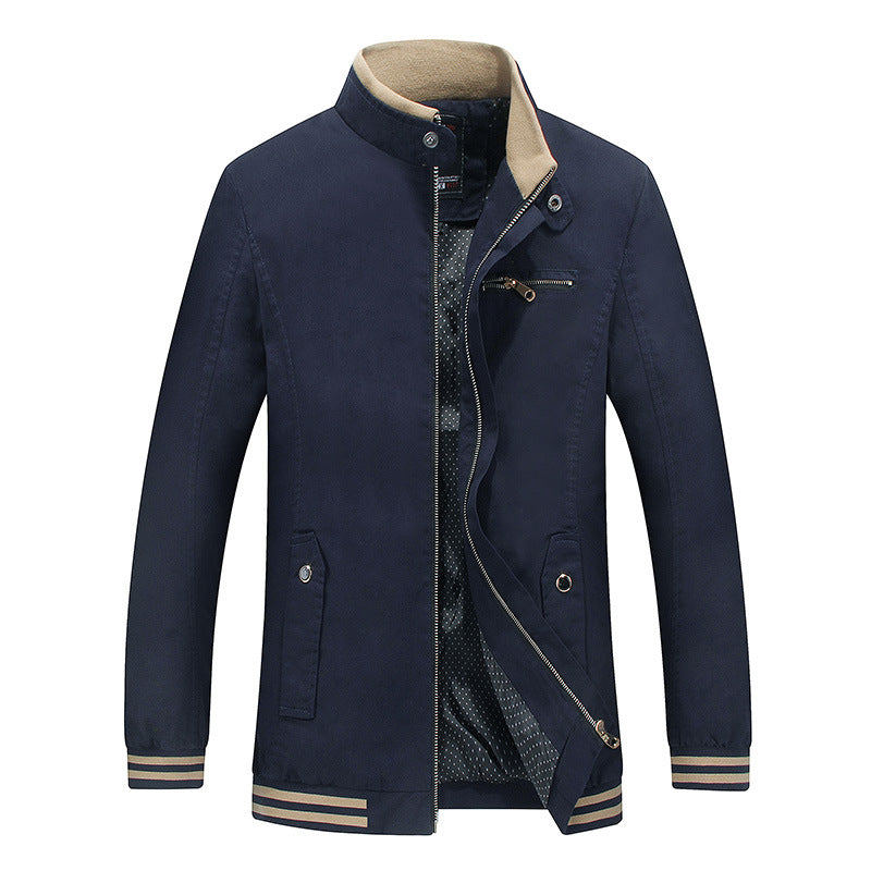 Herren sportliche Übergangsjacke mit Kinnschutz und praktischen Taschen Echoarchiv