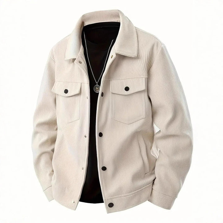 Herren strukturiertes Oberteiljacke mit praktischen Taschen Echoarchiv