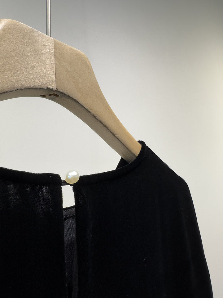 Damen Luxuriöses Velour Wickeloberteil Echoarchiv