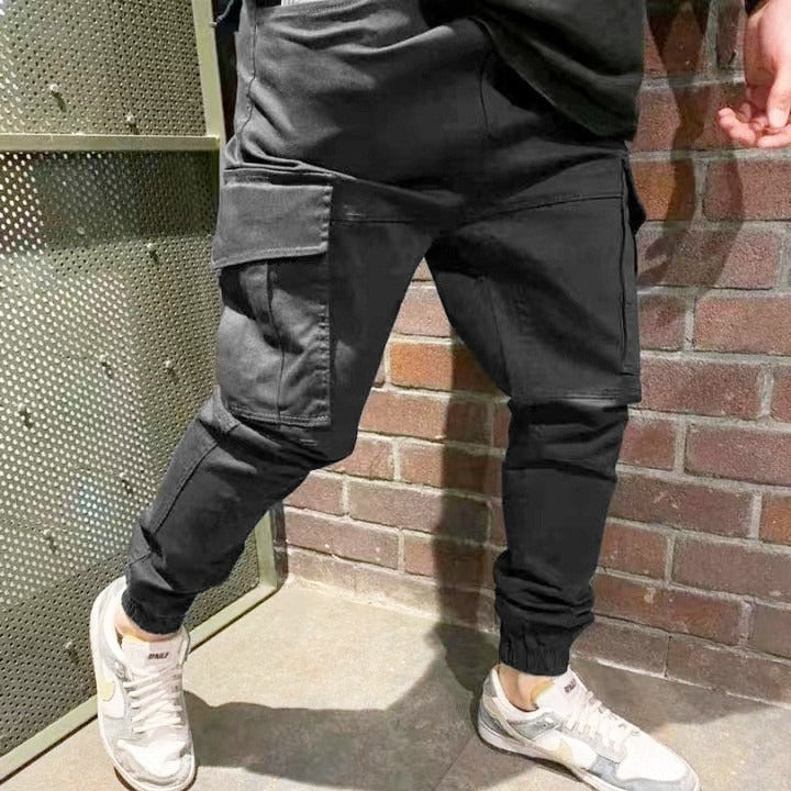 Herren Cargo-Hosen mit elastischem Bund und praktischen Taschen Echoarchiv