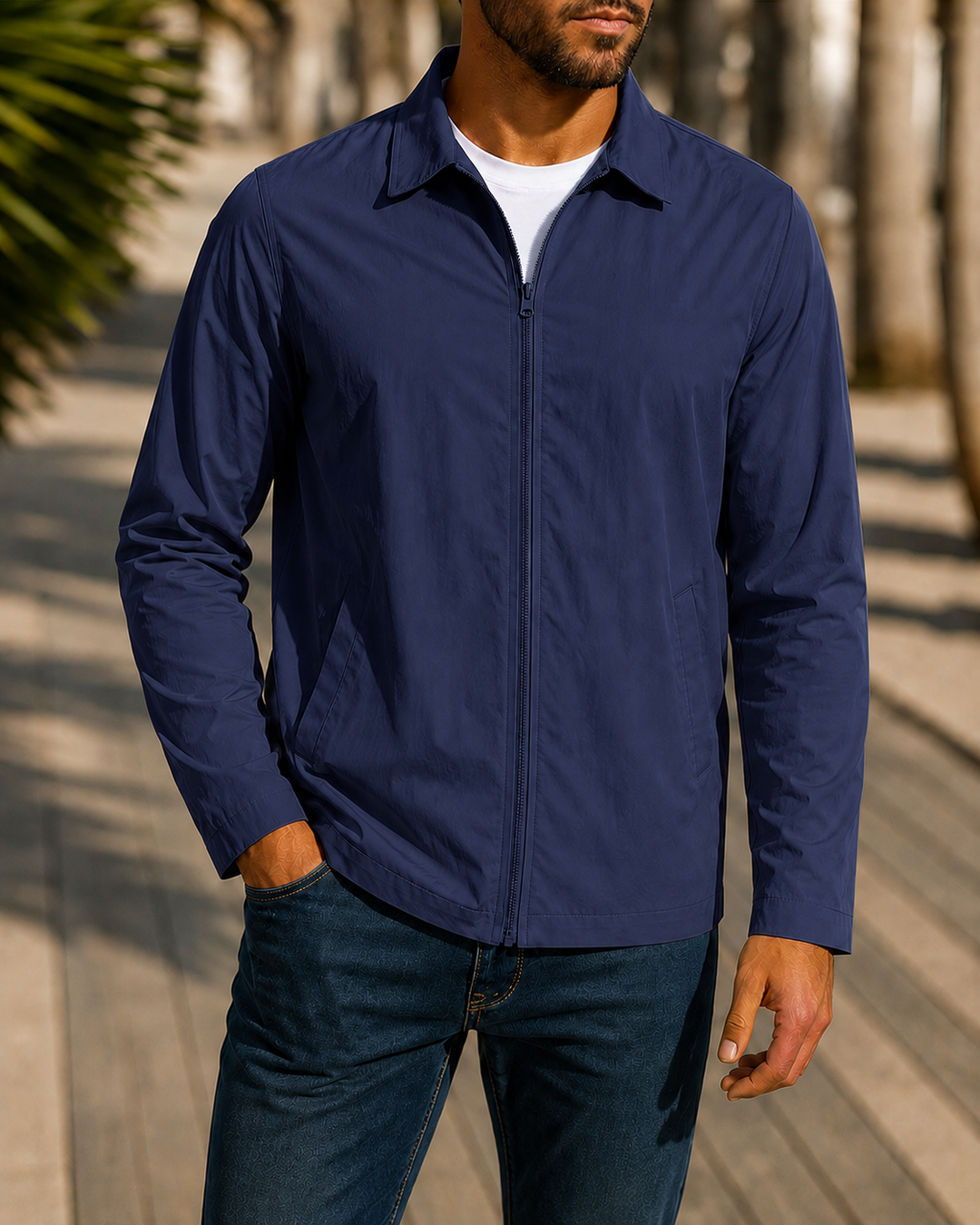 Herren lässige Freizeitjacke mit innovativer Windschutztechnologie Echoarchiv