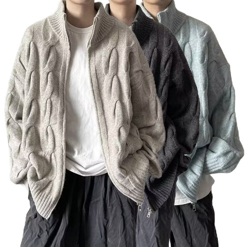 Damen Grobstrickjacke mit hohem Kragen Echo Archiv