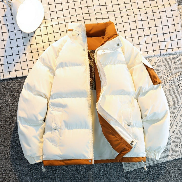 Herren Isolierte Oversize-Pufferjacke mit Kontrast-Innenfutter, Ärmeltasche & Kordelzug Echoarchiv