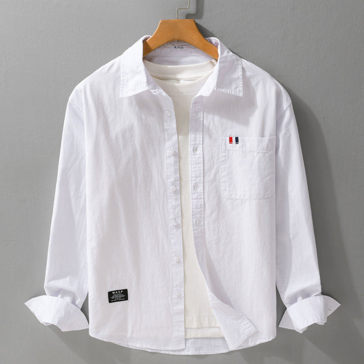 Herren Leichtes Baumwoll-Overshirt im Hemdjackenstil mit Brusttasche und Soft‑Touch Echoarchiv