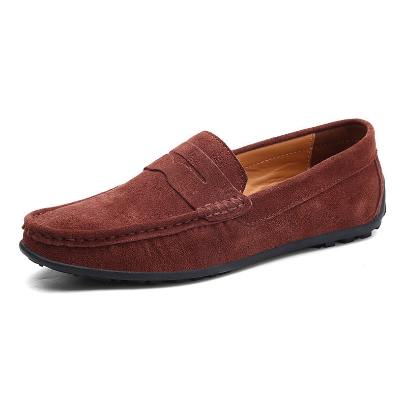 Herren nan eleganter Wildleder-Loafer mit handgenähter Moccasinnaht und rutschfester Gummiprofilsohle Echo Archiv