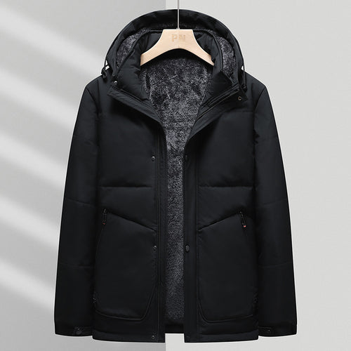 Herren Thermo‑Steppjacke mit weichem Teddyfutter, integrierter Kapuze & verdecktem Zwei‑Wege‑Reißverschluss Echoarchiv