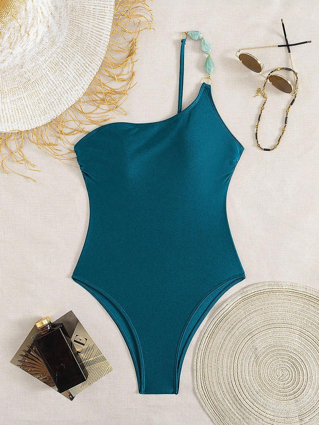 Damen Eleganter Schwimmanzug mit schmalen Trägern und figurschmeichelndem Schnitt Echo Archiv