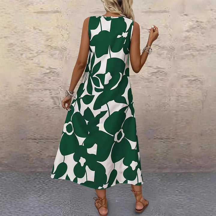 Damen Maxikleid mit floralem Muster Echoarchiv