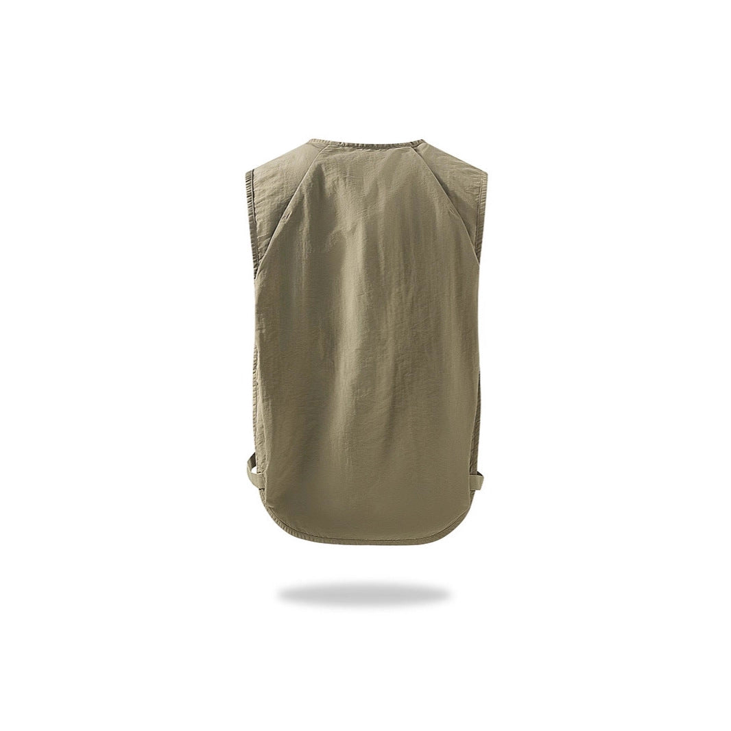 Unisex Leichte Utility-Weste mit Mesh-Rücken und Mehrfachfronttaschen – Marzano