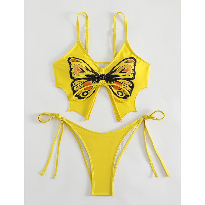 Damen Buntes Bikini-Set mit Schmetterlingsdesign Echo Archiv