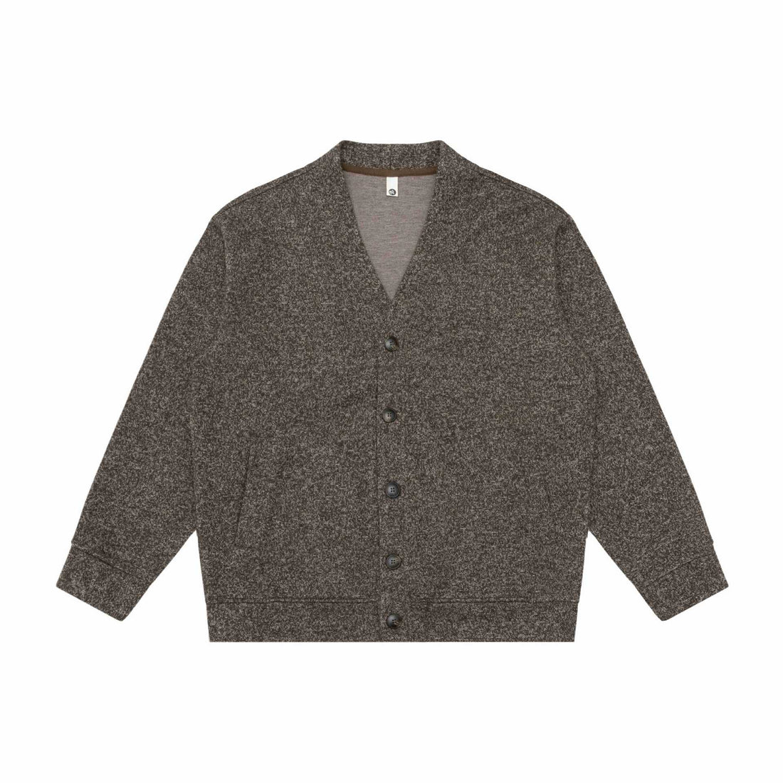 Unisex V-Ausschnitt Cardigan mit Strukturstrick und aufgesetzten Taschen Echoarchiv