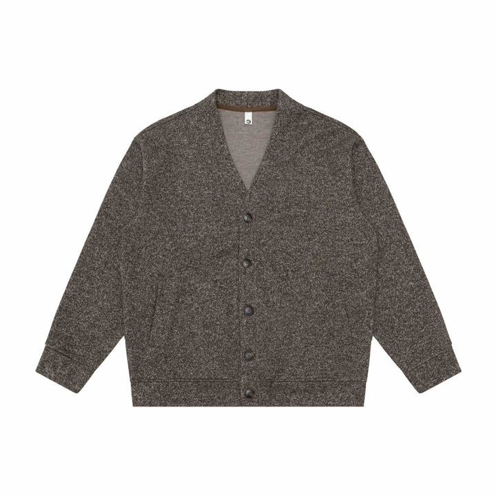 Unisex V-Ausschnitt Cardigan mit Strukturstrick und aufgesetzten Taschen Echoarchiv