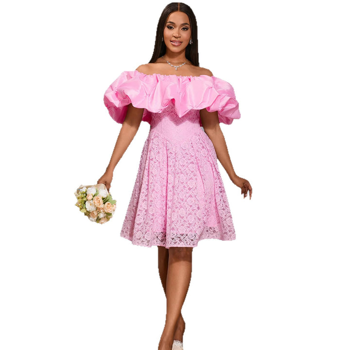 Damen Cocktailkleid mit voluminösem Rüschensaum Echo Archiv
