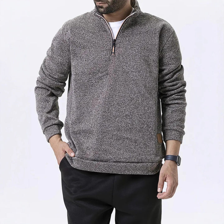 Herren Fleece-Pullover mit halbem Reißverschluss Echoarchiv