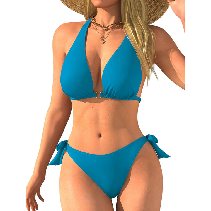 Damen Triangel-Bikini mit Rückenband und sinnlichem V-Ausschnitt Echo Archiv