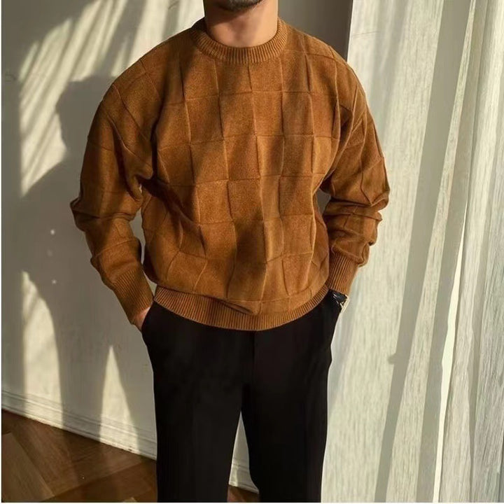 Herren lässiger Pullover mit strukturiertem Design Echoarchiv