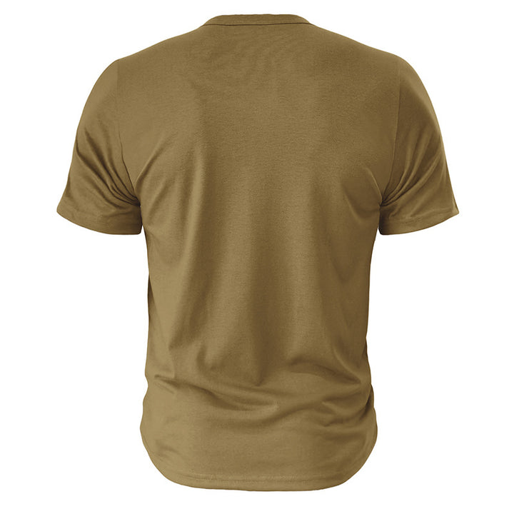 Herren Kurzarm-Henley-Shirt mit eleganter Knopfleiste und bequemem Schnitt Echoarchiv