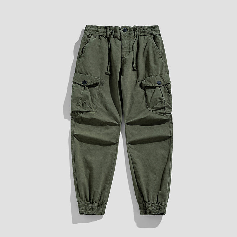 Herren Cargo-Jogger mit Tunnelzugbund, Mehrfachtaschen und elastischen Knöchelabschlüssen Echo Archiv