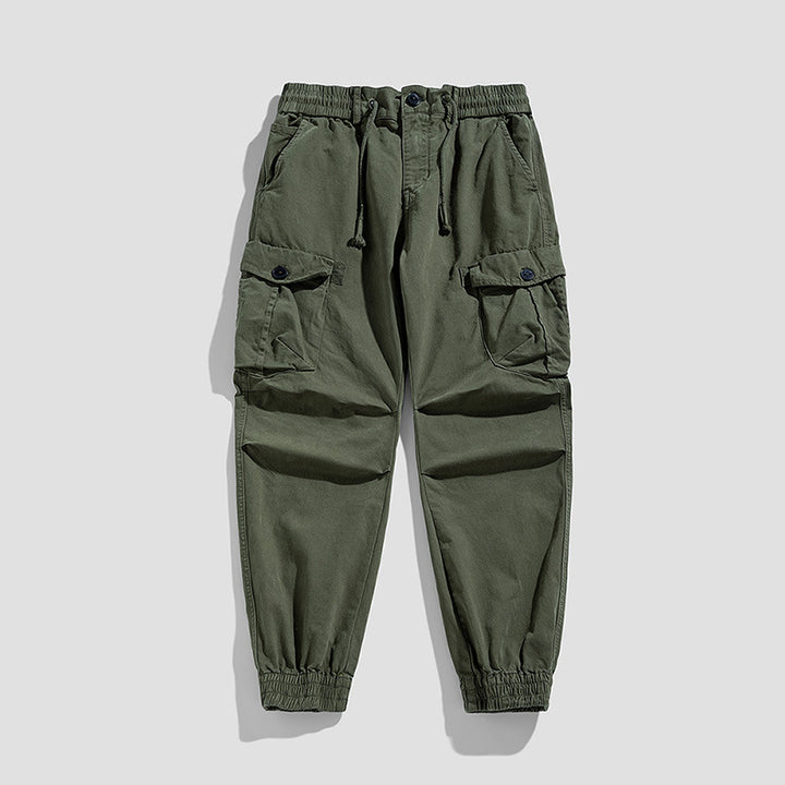 Herren Cargo-Jogger mit Tunnelzugbund, Mehrfachtaschen und elastischen Knöchelabschlüssen Echo Archiv