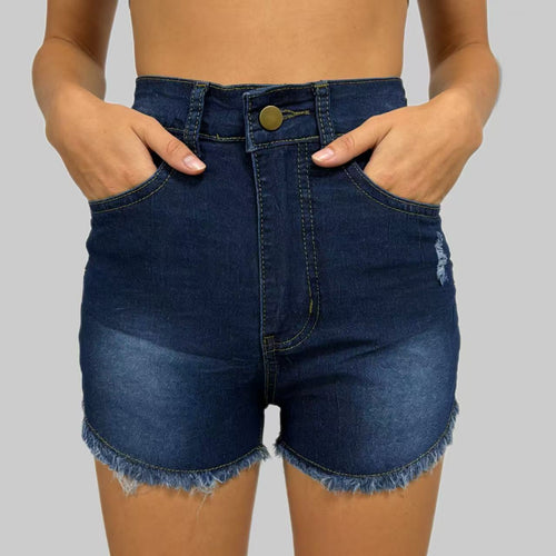 Damen Hochgeschnittene Denim-Shorts im angesagten Fransen-Look Echo Archiv