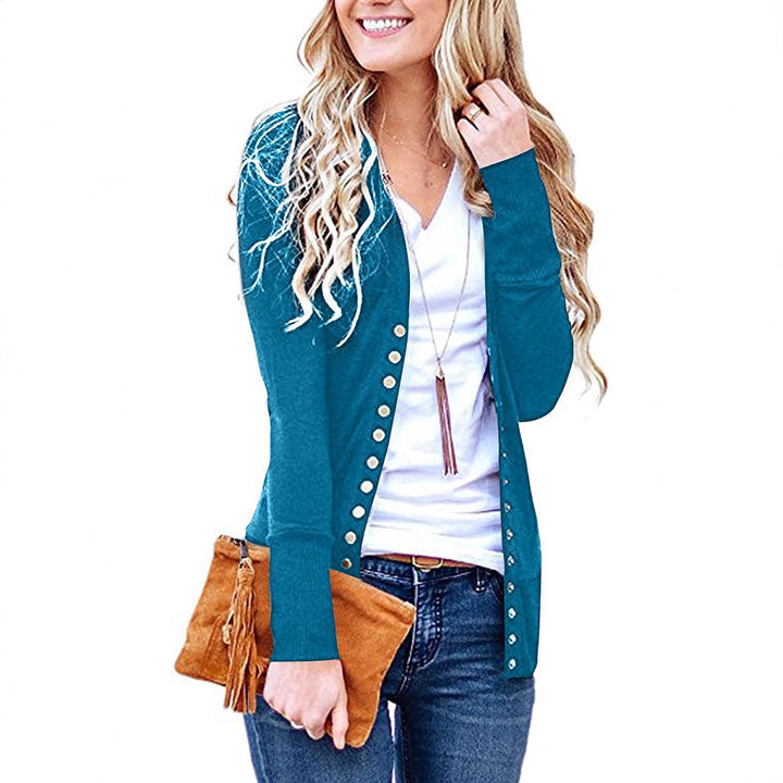 Damen nan Feinstrick-Cardigan mit dekorativen Metallknöpfen und schmaler Silhouette Echo Archiv