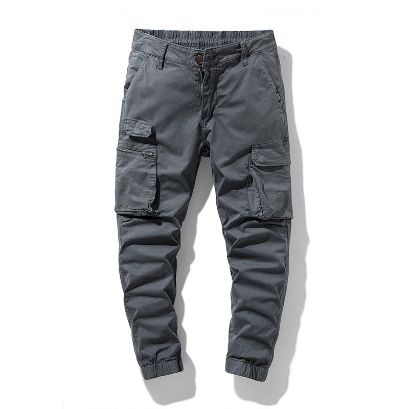 Herren Freizeits-Utility-Cargohose im Joggerstil mit teil-elastischem Bund und multifunktionalen Frontklappen Echo Archiv