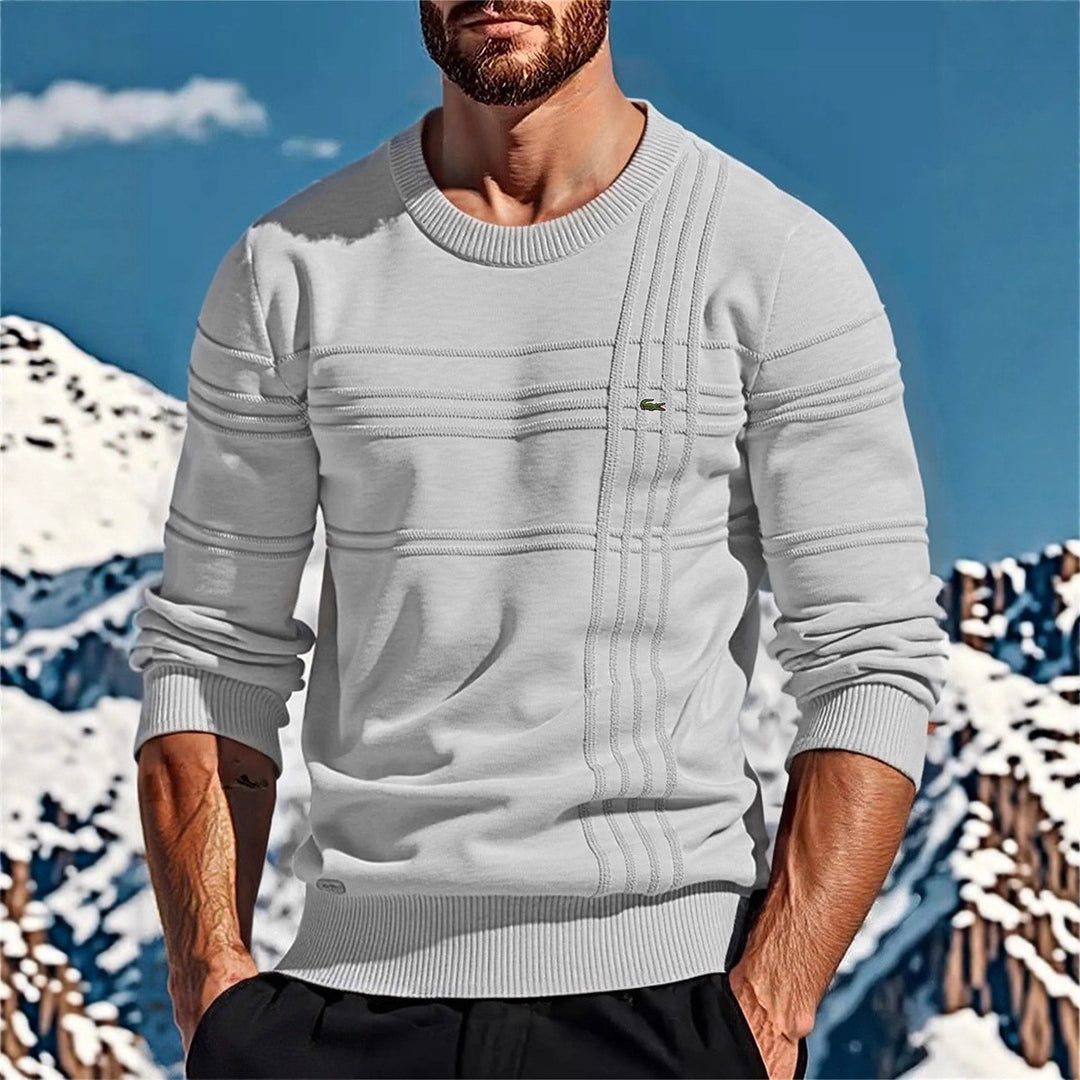 Herren stylischer Strickpullover mit einzigartigen Texturdetails Echoarchiv