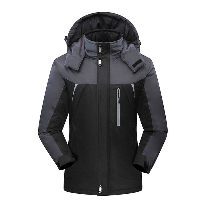 Herren Wasserdichte isolierte Softshell-Skijacke mit abnehmbarer Kapuze und Multifach-Taschen Echoarchiv